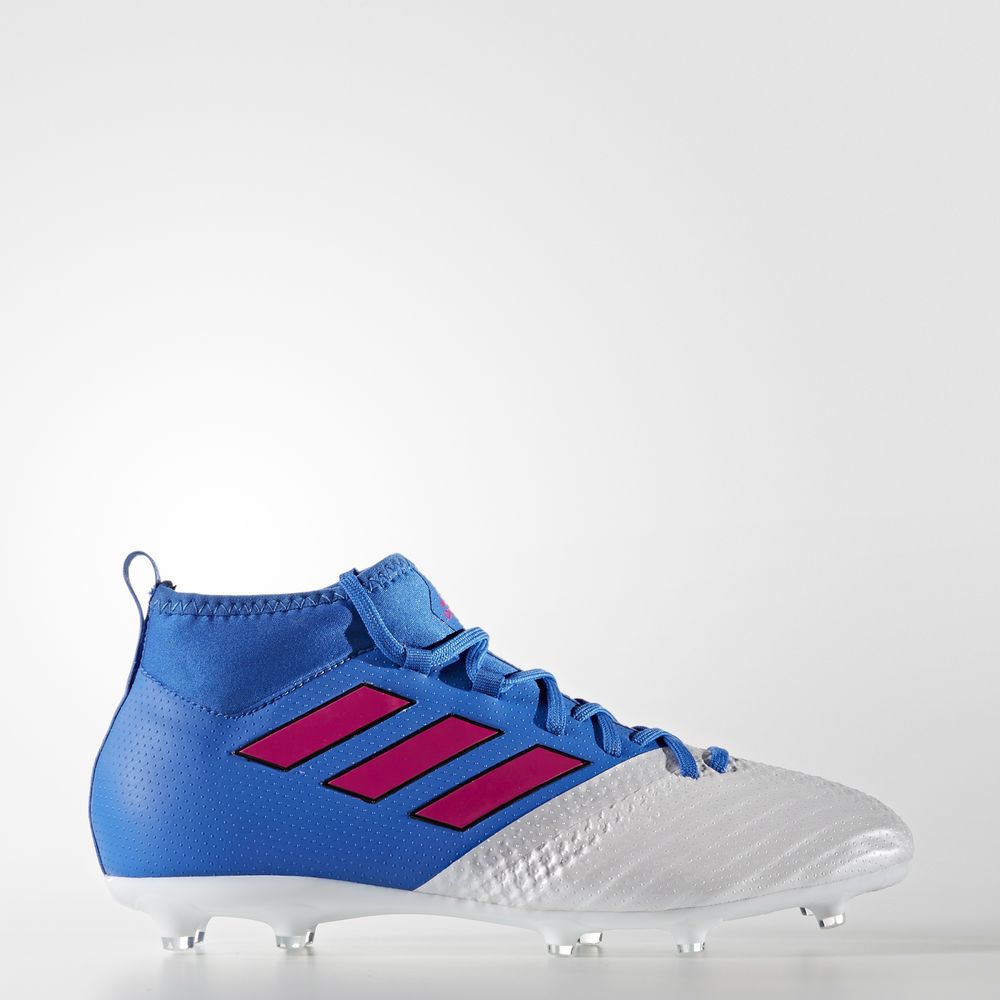 Adidas Ace 17.1 Firm Ground - ποδοσφαιρικα παπουτσια για αγορια - Μπλε/Ροζ/Ασπρα,Μέγεθος: EU 27 – 39